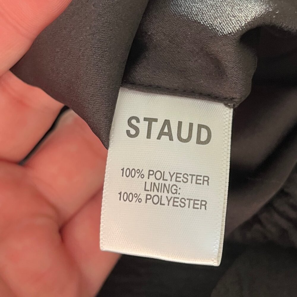 STAUD BLACK CROPPED BLOUSE S - Picture 6 of 6
